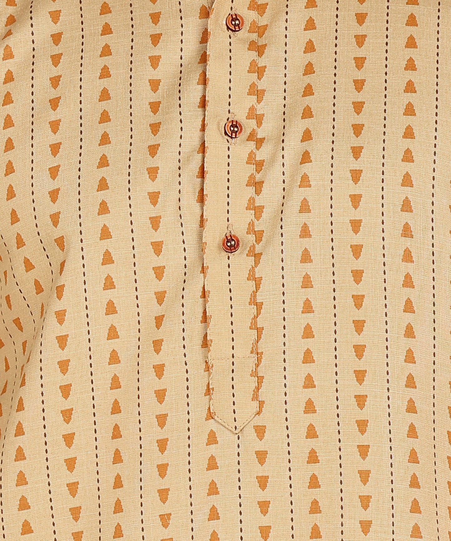 Yellow Symmetric Print Kurta