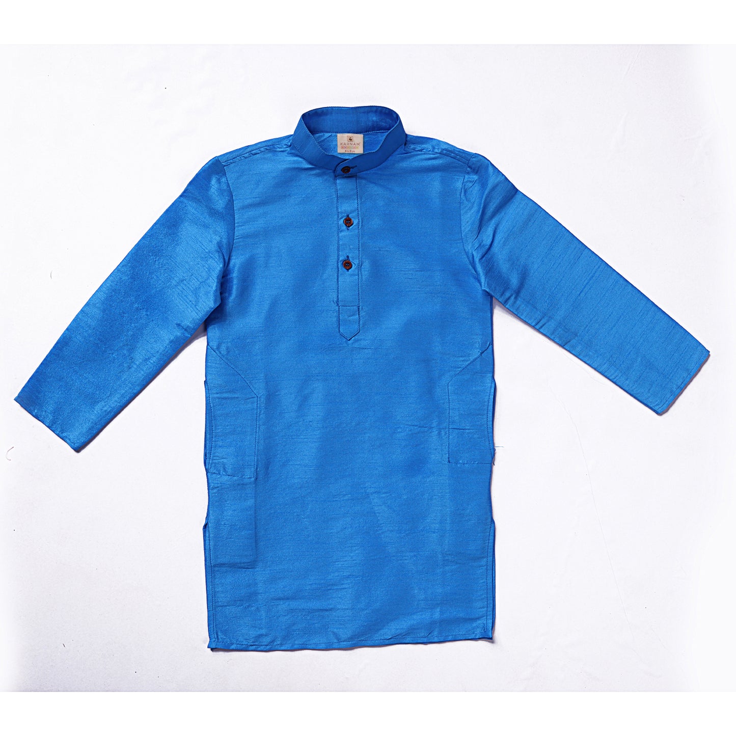 Kids Solid Colour Silk Kurta Set