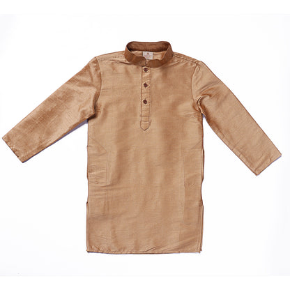 Kids Solid Colour Silk Kurta Set