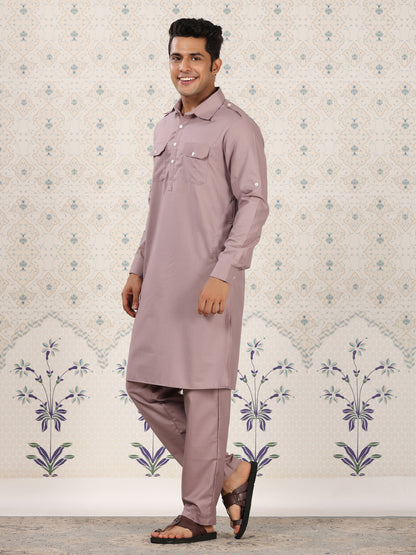 Dusty Pink Pathani Set