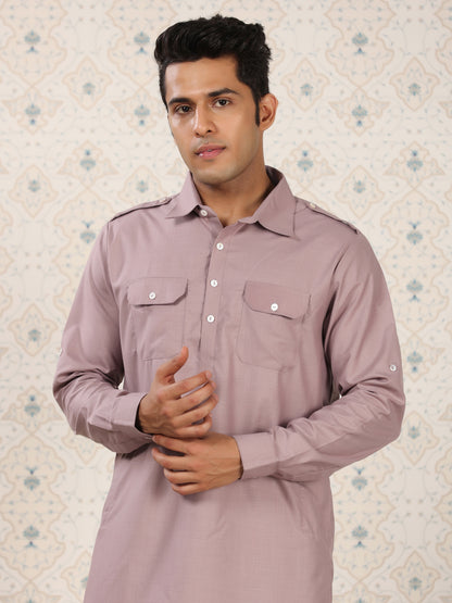 Dusty Pink Pathani Set