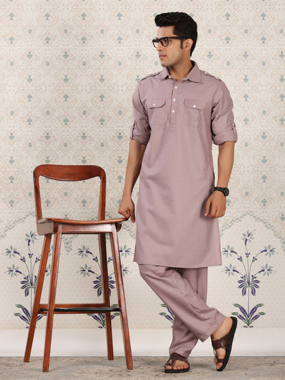 Dusty Pink Pathani Set