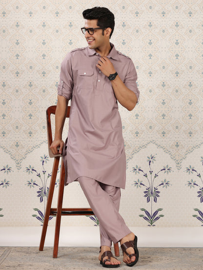 Dusty Pink Pathani Set