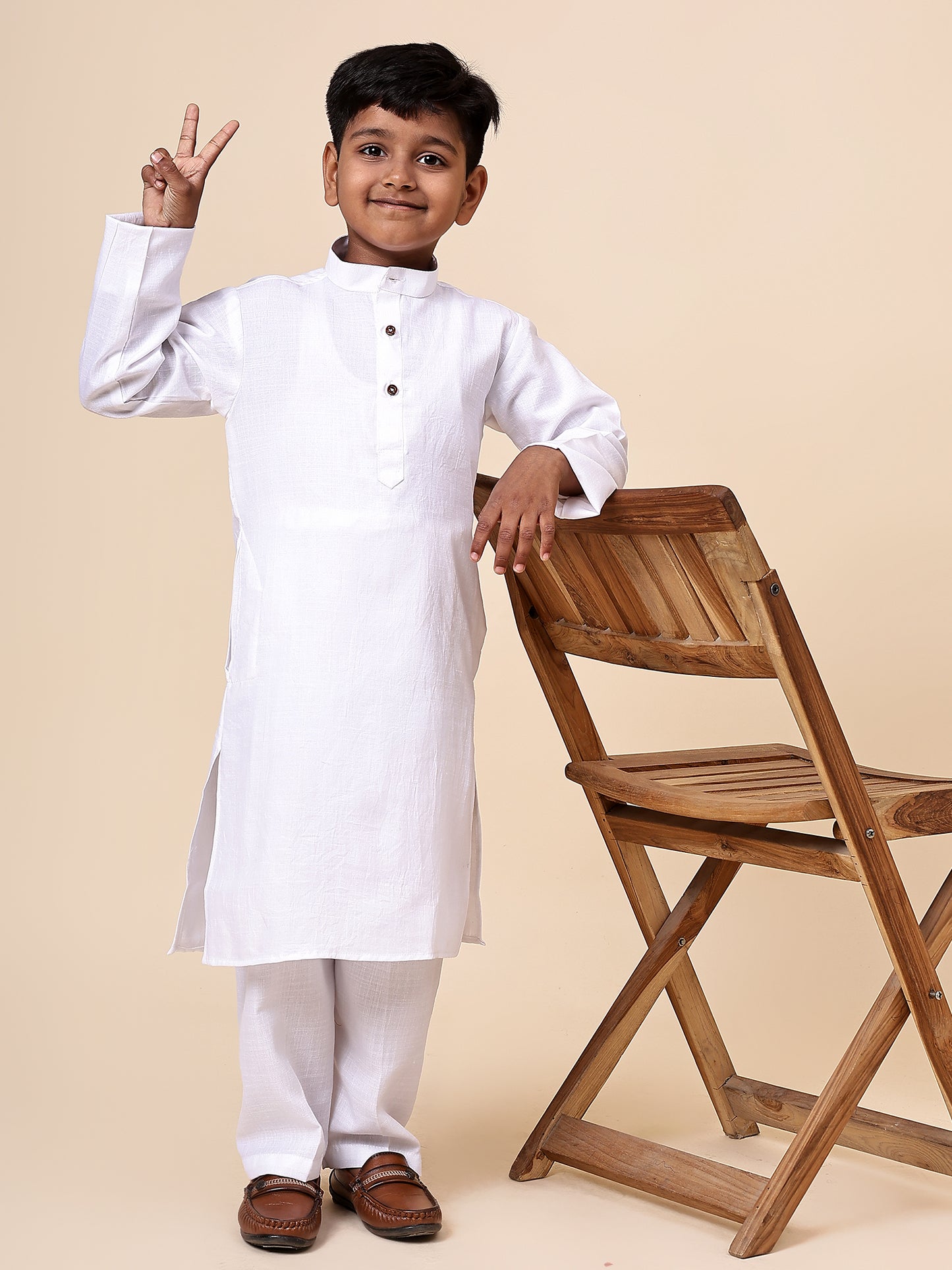 Karnam Junior - Boys Cotton Kurta Set