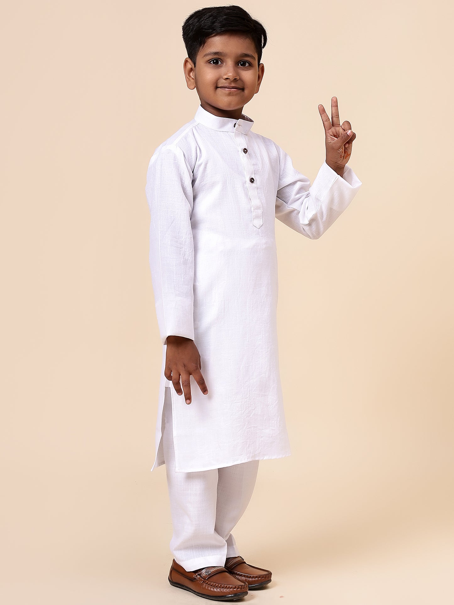 Karnam Junior - Boys Cotton Kurta Set