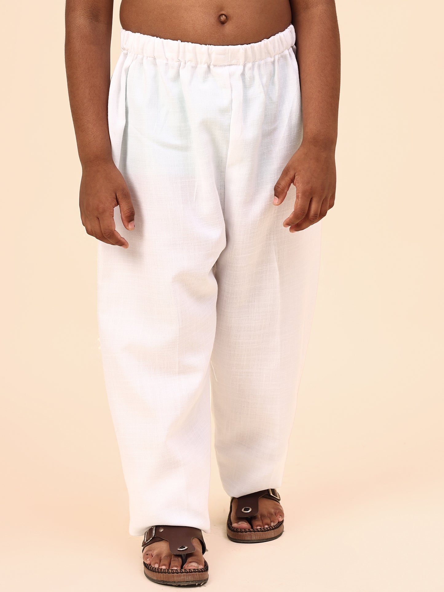 Karnam Junior - Boys Black Cotton Kurta Set