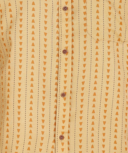 Yellow Symmetric Printed Shirt
