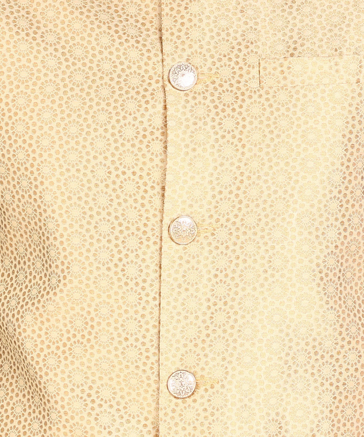 Beige Jacket with Embroidered Collar