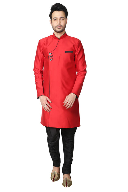 Contemprary Red Indo Western Attire