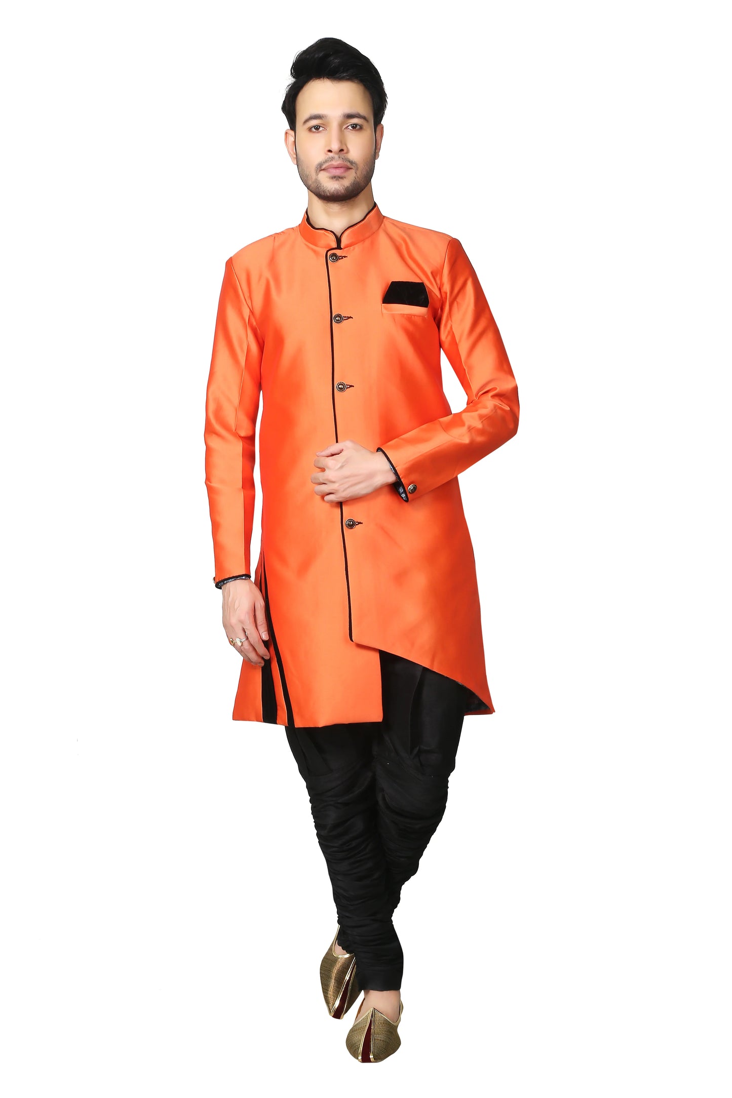 Classic Orange Indo Western Set