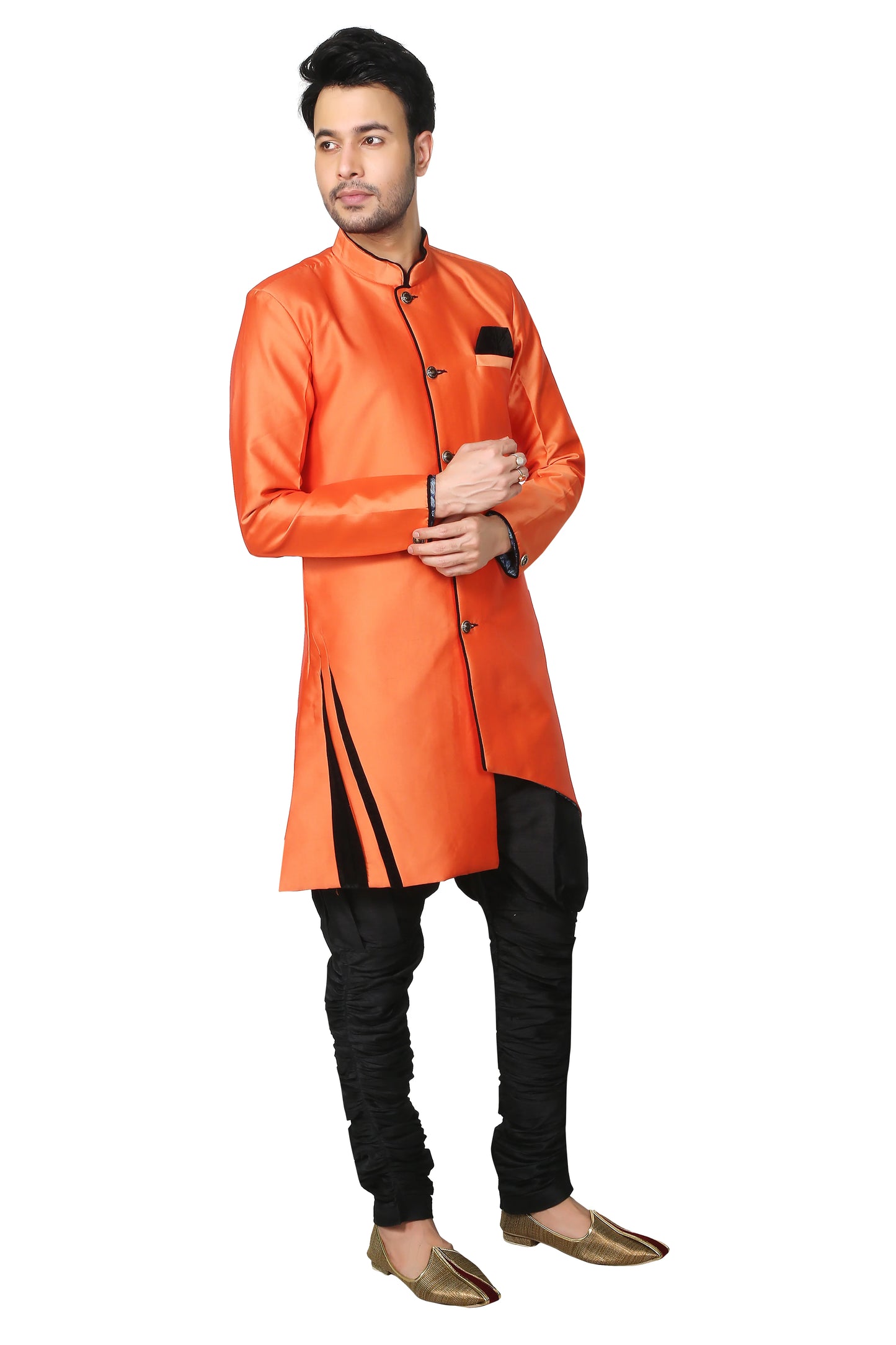 Classic Orange Indo Western Set