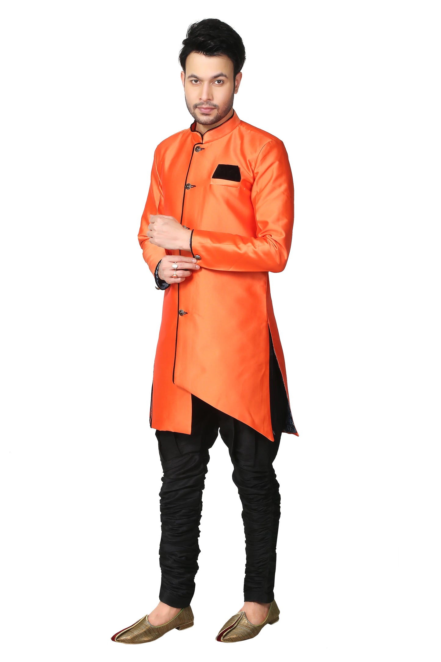 Classic Orange Indo Western Set